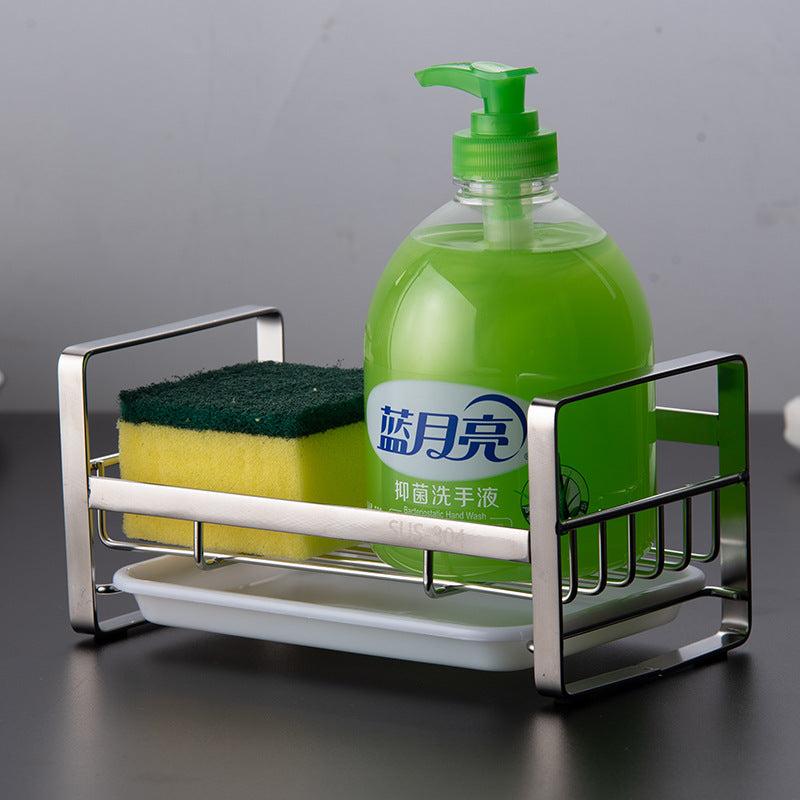 Countertop Drain Storage Rack – Stainless Steel Sink Organiser
