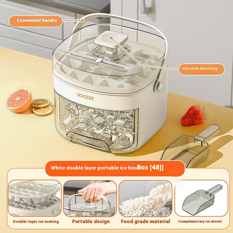 Large Capacity Ice Cube Mould – Food-Grade Flexible Ice Maker Tray
