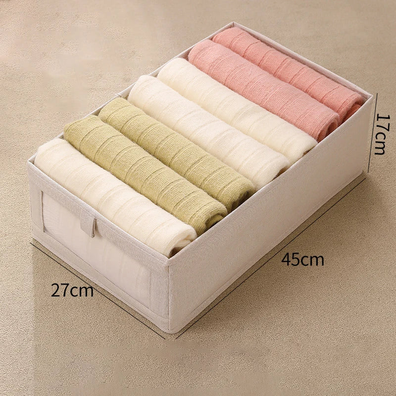 Foldable Wardrobe Organiser Box for T-Shirts, Jeans & Underwear | S, M, L, XL