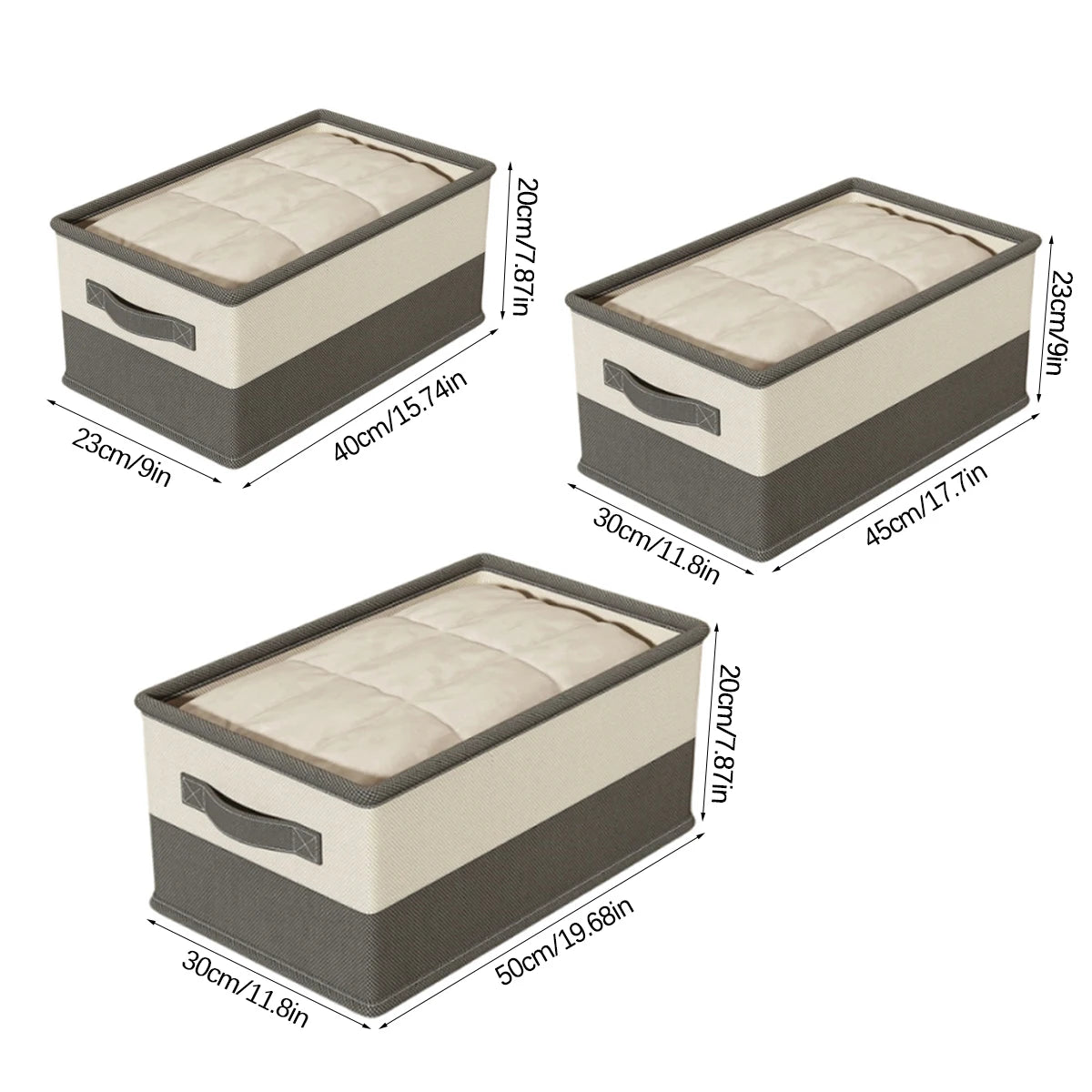 Under-Bed Storage Box for Bedding & Clothing | Foldable with Compartments | S, M, L