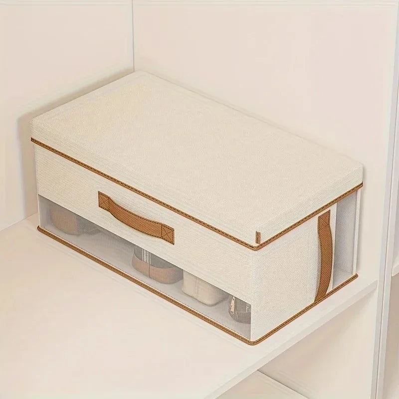 Clear Dustproof Organiser Box | Heavy-Duty Space-Saving Storage for Closet, Bathroom & Entryway