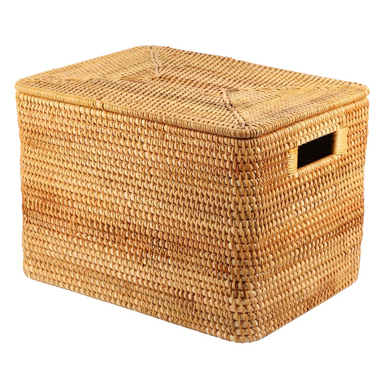 Handmade Vietnamese Rattan Storage Basket – Natural Woven Home Organiser