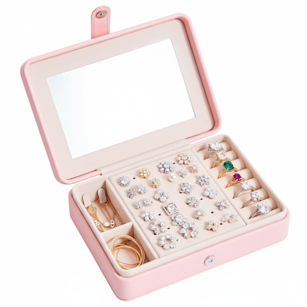 Pink Jewellery Box Full View