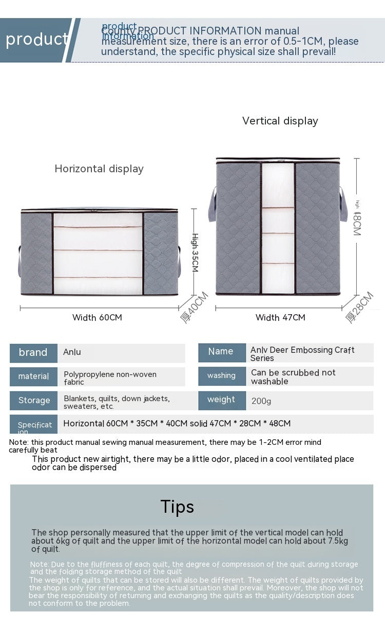 150L Large Capacity Storage Bag – Quilt, Clothing & Moving Organiser