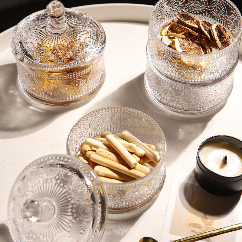 Glass Food Storage Jars with Lids – Set of 3 Airtight Kitchen Canisters