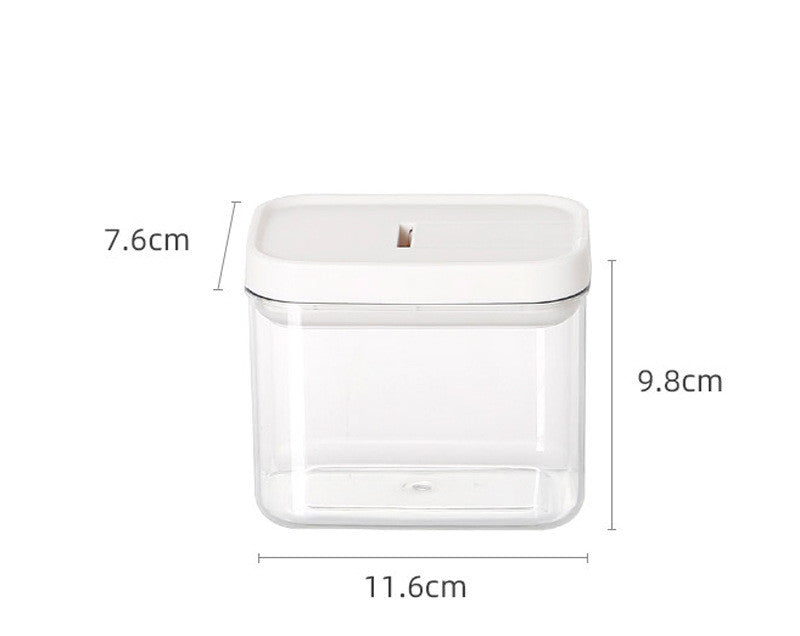 Square Airtight Pasta Storage Jars – Transparent Food Containers (500ml–1800ml)