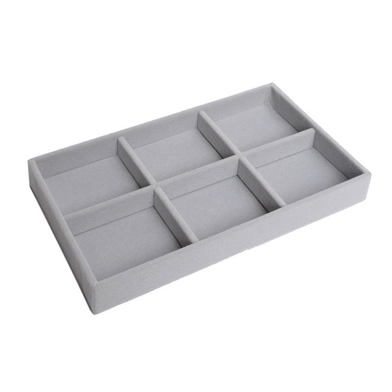Flocked Jewellery Drawer Organiser – Velvet-Lined Compartment Tray