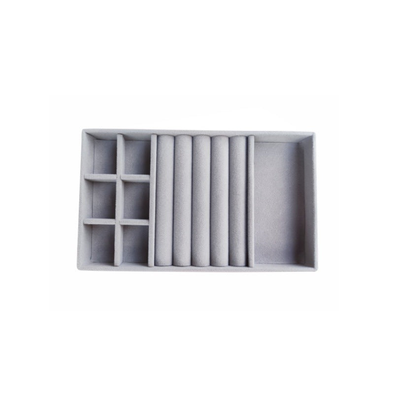 Flocked Jewellery Drawer Organiser – Velvet-Lined Compartment Tray