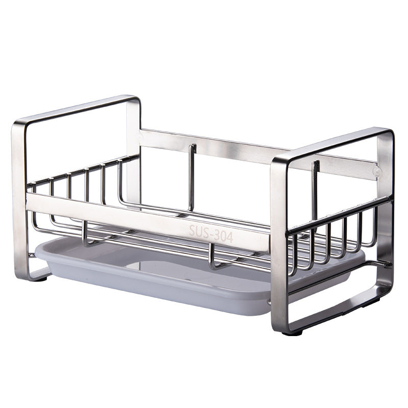 Countertop Drain Storage Rack – Stainless Steel Sink Organiser