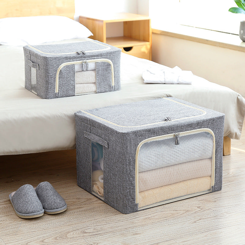 Collapsible Steel Frame Clothing Storage Box – Foldable Wardrobe Organiser