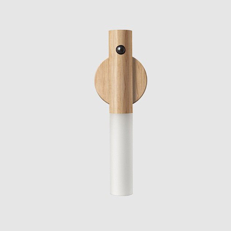 Wireless LED Night Light with Motion Sensor – Magnetic Wood Design