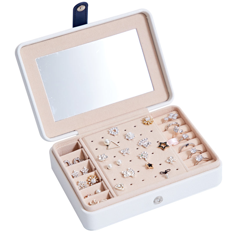 Luxury Leather Jewellery Box – Organiser for Earrings, Rings & Accessories