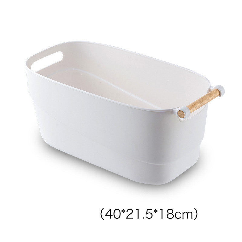 Multifunctional White Plastic Storage Basket – Home & Toy Organiser