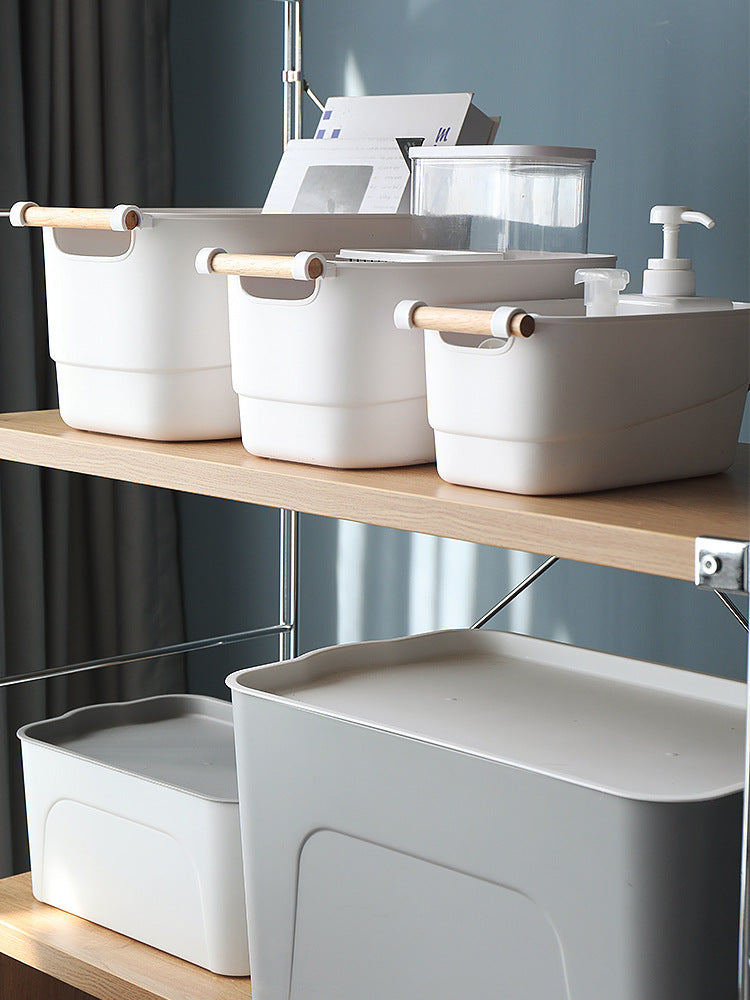 Multifunctional White Plastic Storage Basket – Home & Toy Organiser