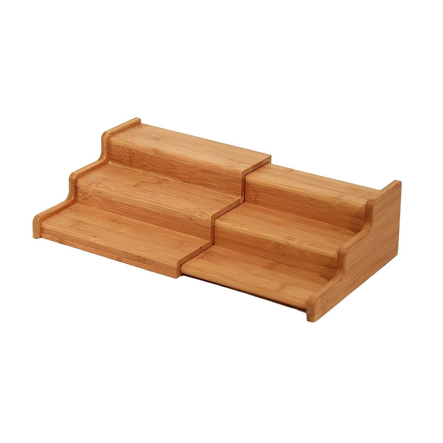 3-Tier Adjustable Bamboo Spice Rack – Wall-Mount or Countertop Kitchen Organiser