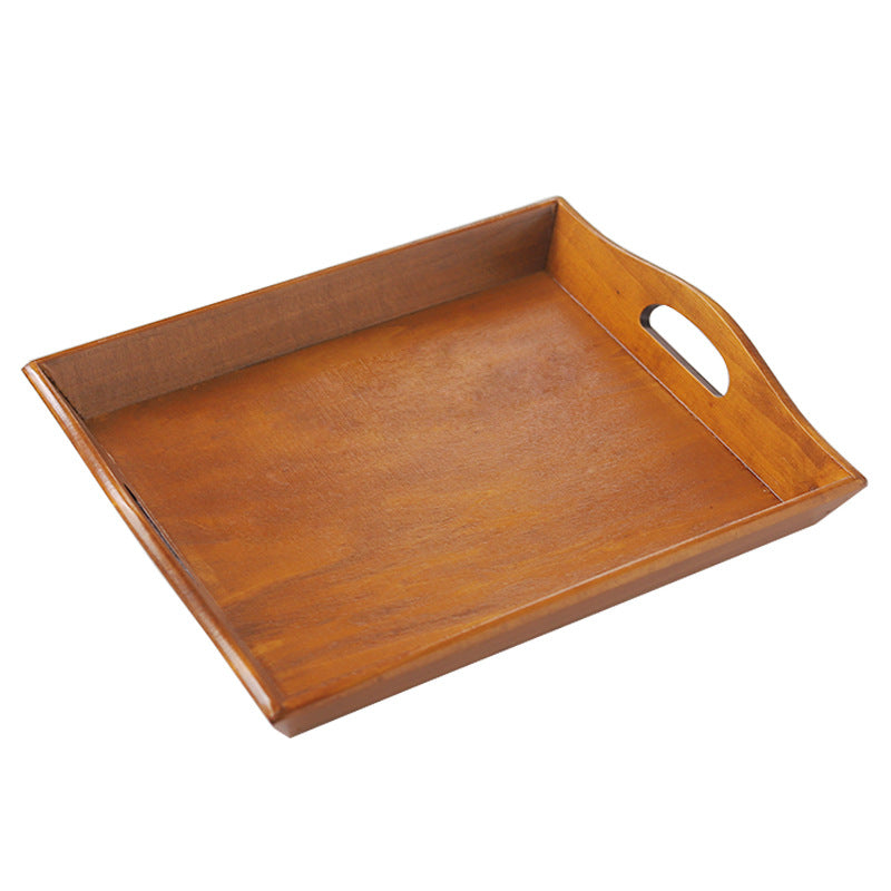 Retro Bamboo Serving Tray – Rectangular Wooden Tea & Food Platter