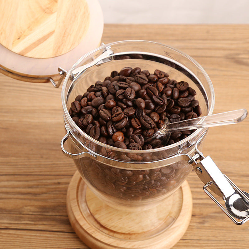 Coffee Bean Storage Jar – Food-Grade Plastic Airtight Coffee Canister