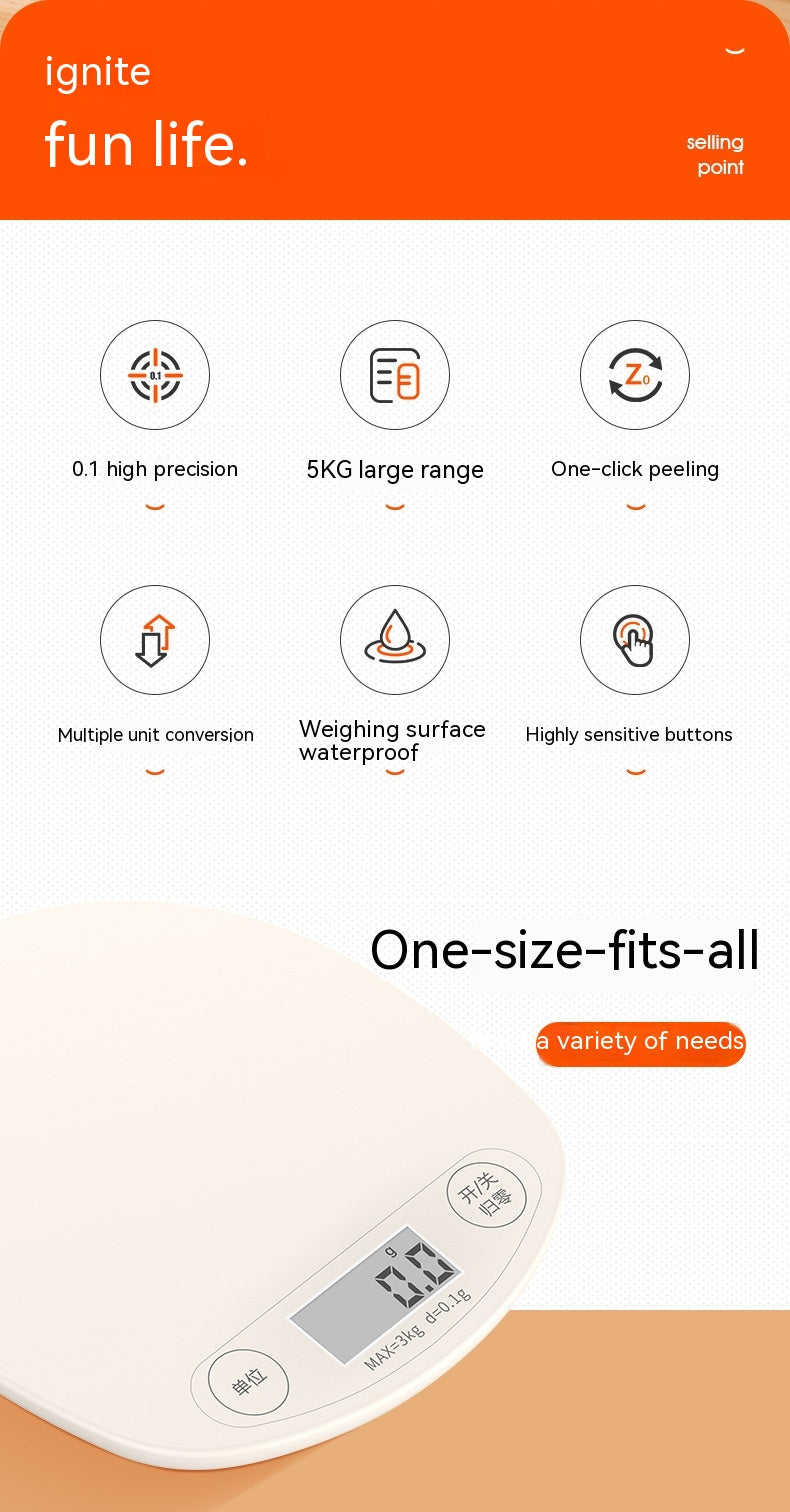 Digital Kitchen Scale – High-Precision Electronic Food Weighing Scale