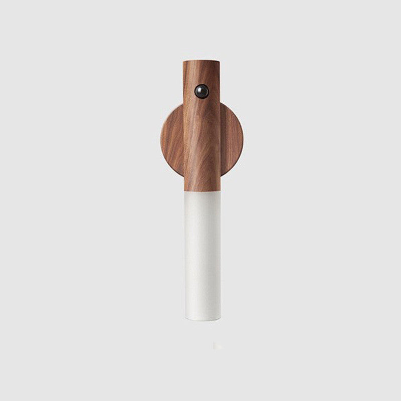Wireless LED Night Light with Motion Sensor – Magnetic Wood Design