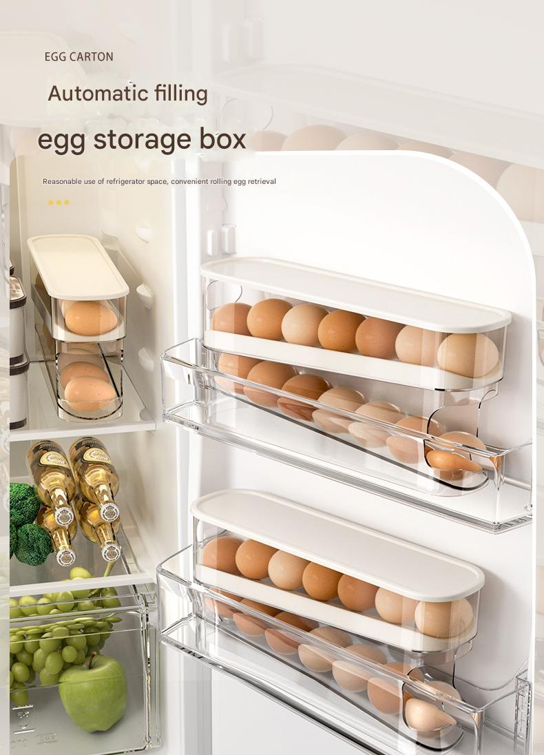 Slide-Out Egg Dispenser – Anti-Break Fridge & Countertop Egg Storage Tray