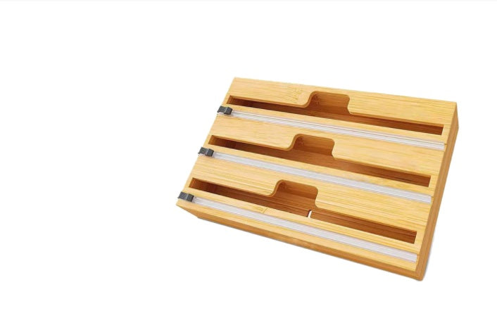 Bamboo Cling Film & Foil Cutter Box – Kitchen Wrap Dispenser