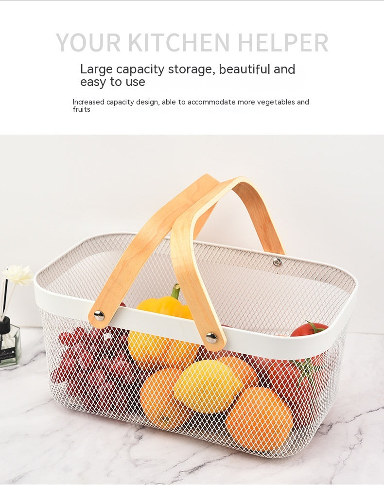 Metal Wire Family Storage Basket – Multi-Purpose Home Organiser