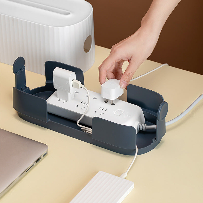 Cable & Power Strip Storage Box – Dust-Proof Wire Management Organiser