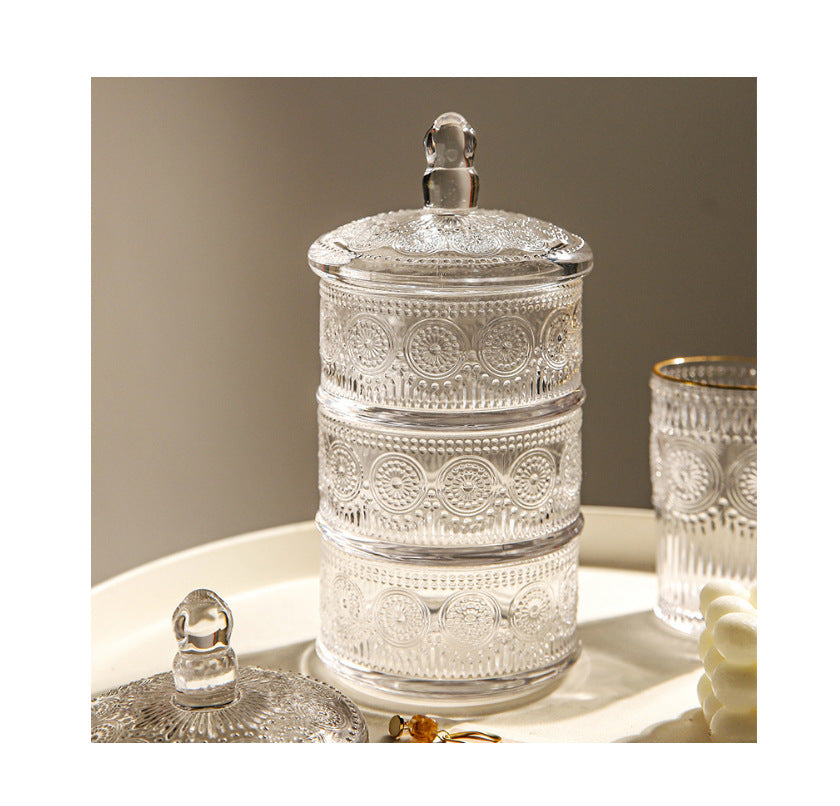 Glass Food Storage Jars with Lids – Set of 3 Airtight Kitchen Canisters