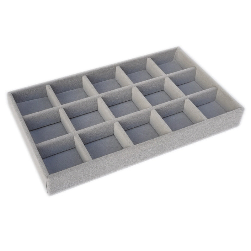 Flocked Jewellery Drawer Organiser – Velvet-Lined Compartment Tray