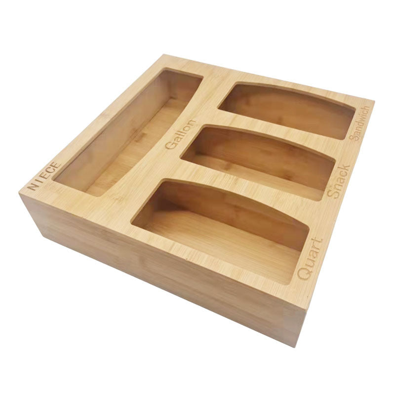 Bamboo Storage Box – Modern Desktop File & Bag Organiser