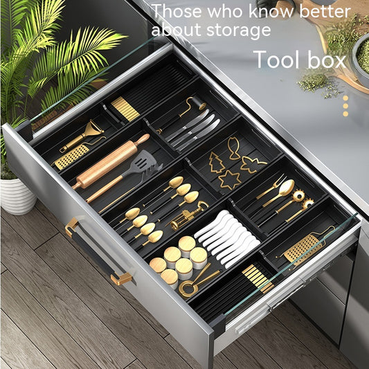 Kitchen Drawer Storage Box Partition – Modular Aluminium Organiser