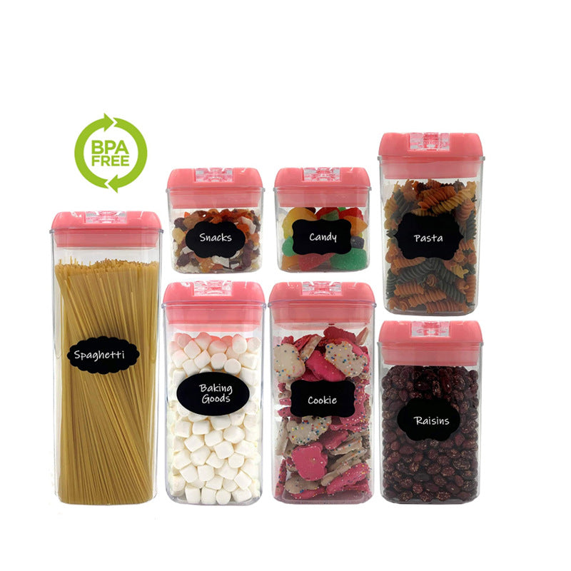 Stackable Airtight Food Storage Jars – Set of 7 (0.5L to 1.9L)