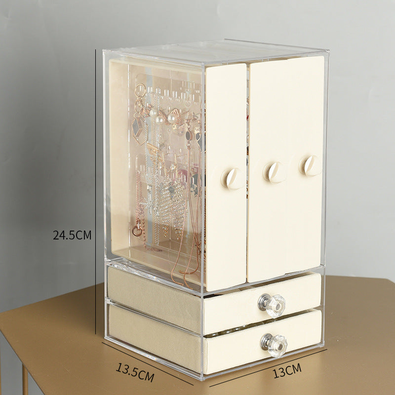Transparent Jewellery Storage Box – Dustproof Acrylic Display Organiser