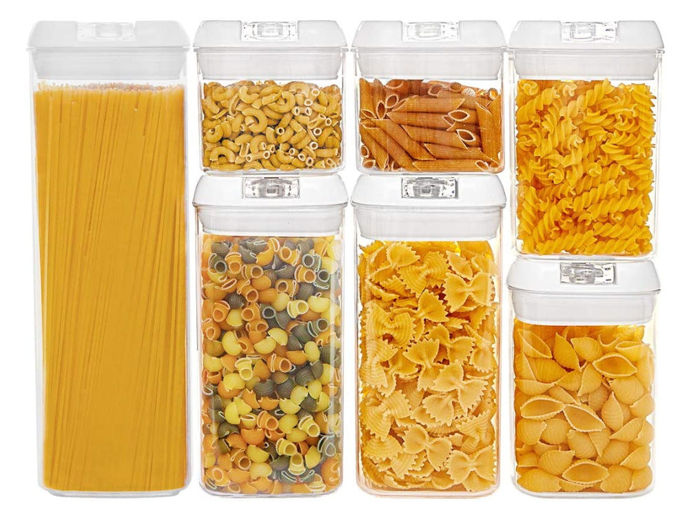 Stackable Airtight Food Storage Jars – Set of 7 (0.5L to 1.9L)