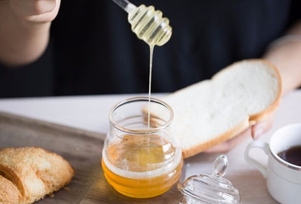 Glass Honey & Jam Jar with Dipper – 290ml Korean Style