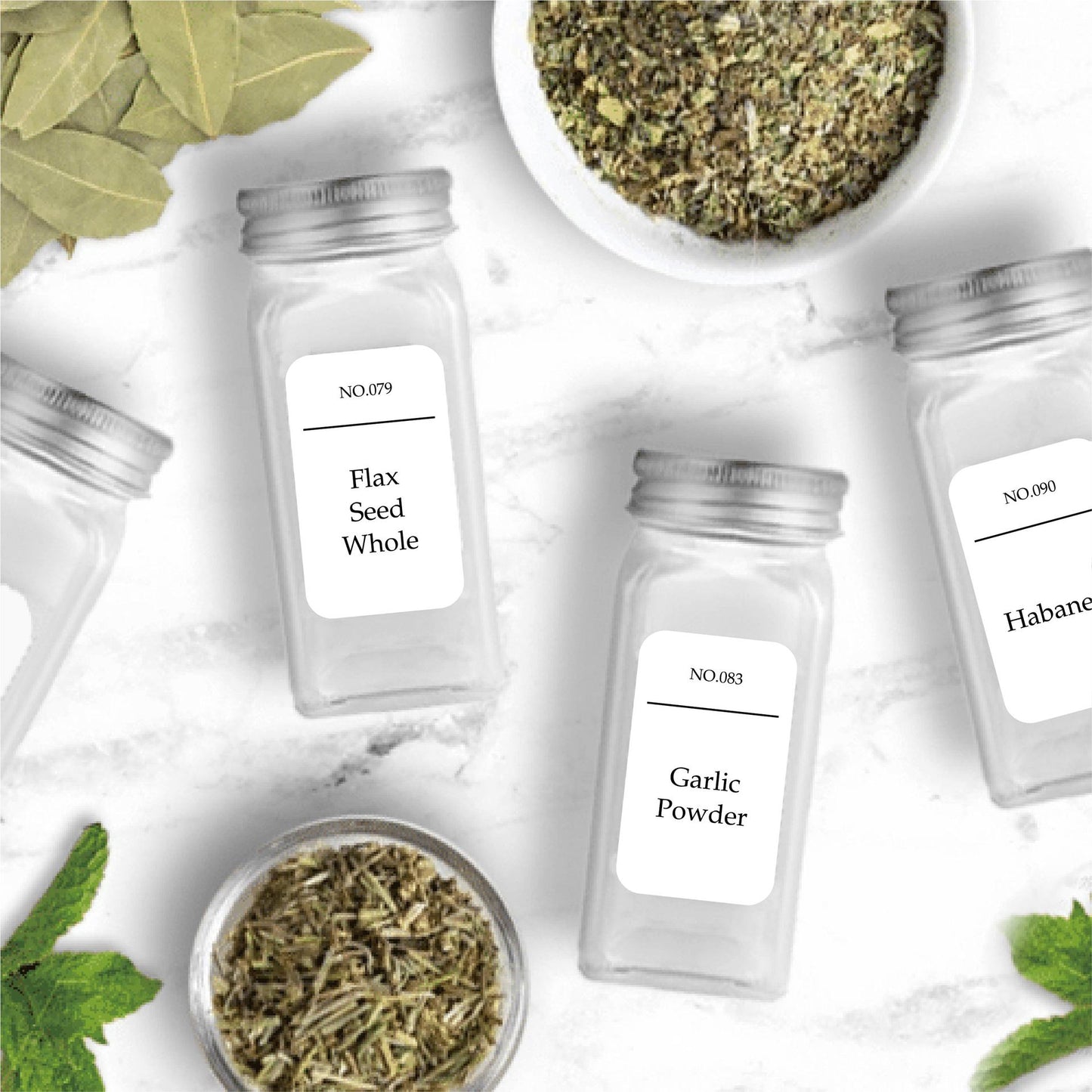 216 Waterproof Spice Jar Labels – Oil-Proof & Machine Washable