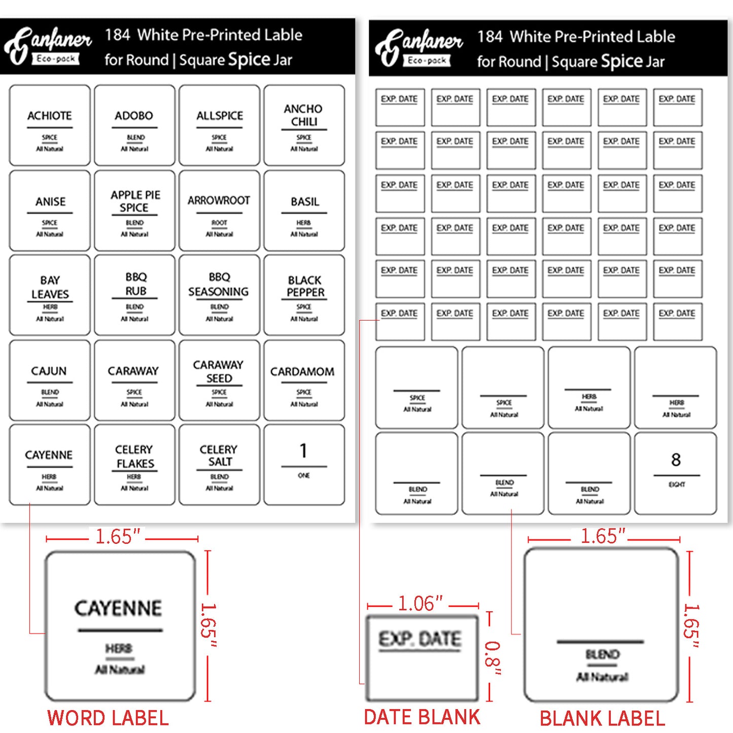 Waterproof Food Pantry Labels – Oil-Proof Kitchen Organisation Stickers