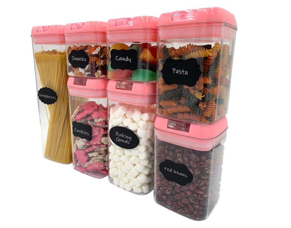 Stackable Airtight Food Storage Jars – Set of 7 (0.5L to 1.9L)