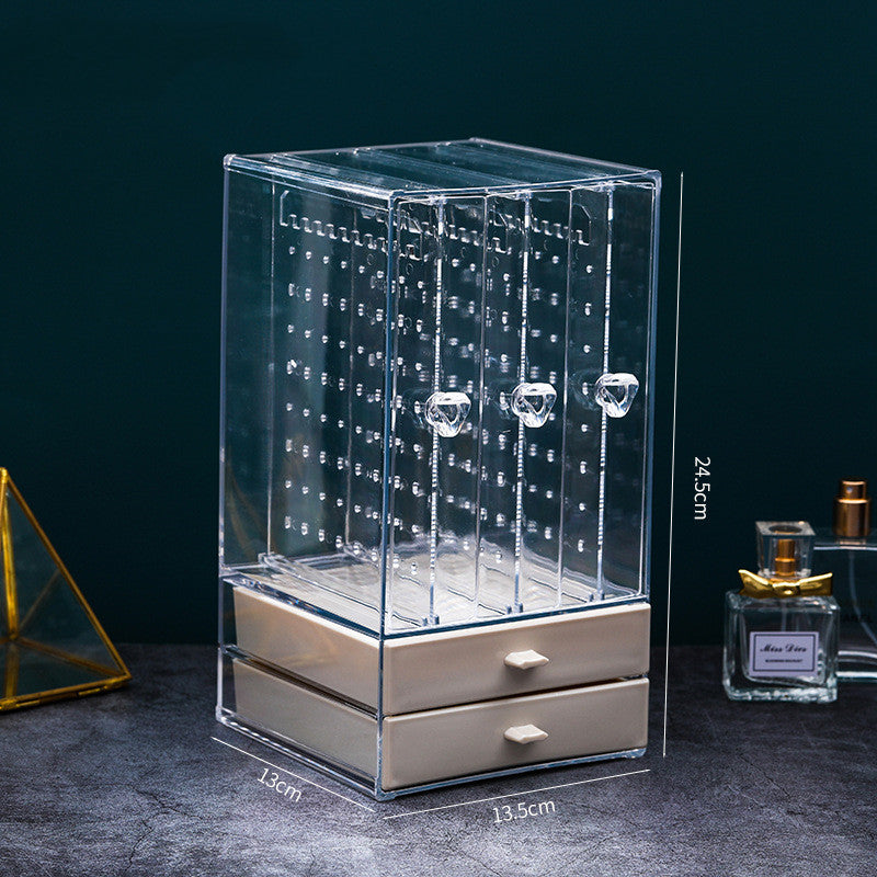 Acrylic Jewellery & Earring Organiser Box – Necklace & Ring Display Case