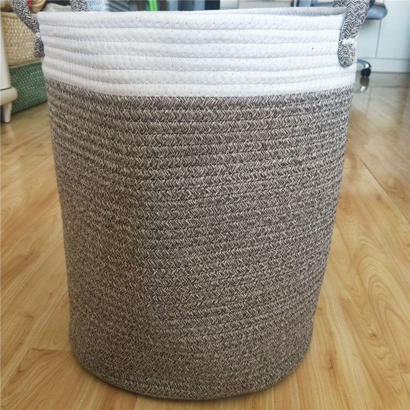 Woven Cotton Storage Basket – Soft Fabric Home Organiser