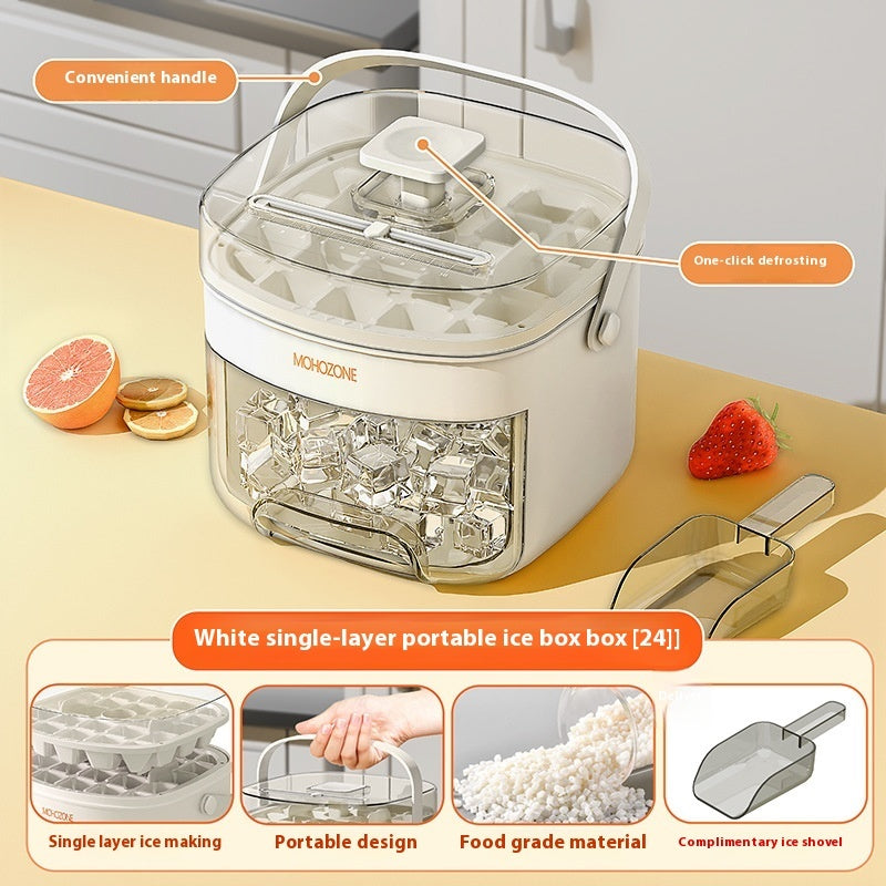 Large Capacity Ice Cube Mould – Food-Grade Flexible Ice Maker Tray