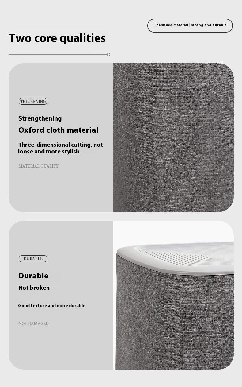 Fabric Laundry Basket with Lid – Multi-Purpose Bathroom & Bedroom Storage