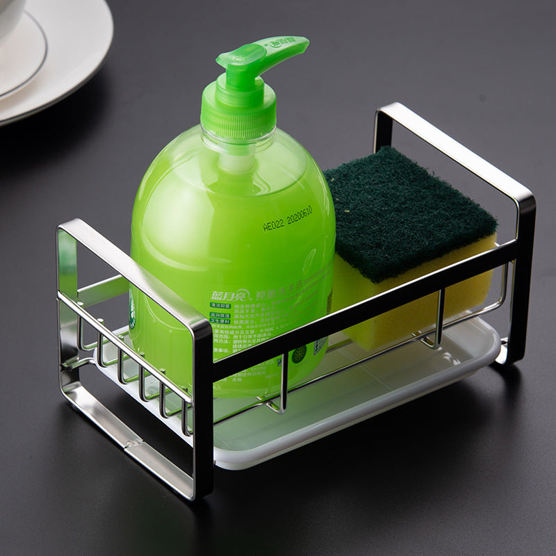 Countertop Drain Storage Rack – Stainless Steel Sink Organiser
