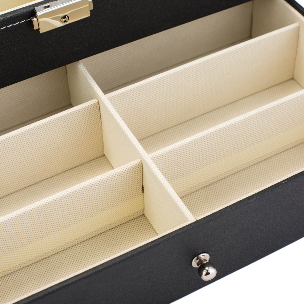 Double-Layer Glasses Display Case – 12-Grid Dust-Proof Eyewear Organiser