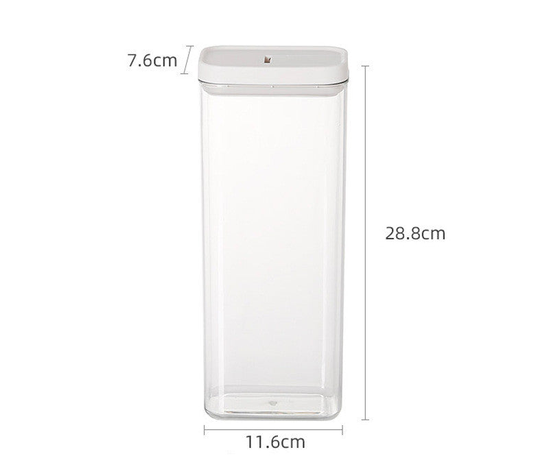 Square Airtight Pasta Storage Jars – Transparent Food Containers (500ml–1800ml)