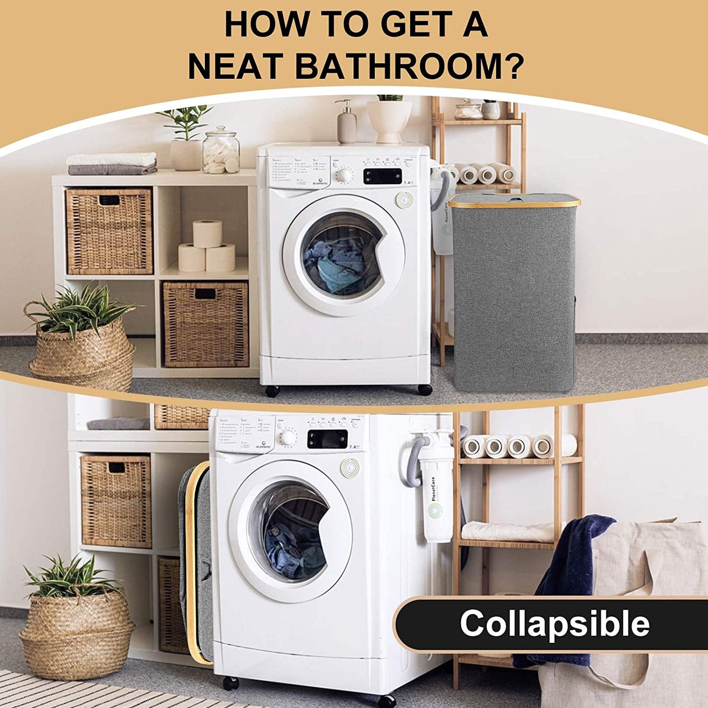 Foldable Laundry Basket – Collapsible Dirty Clothes Storage