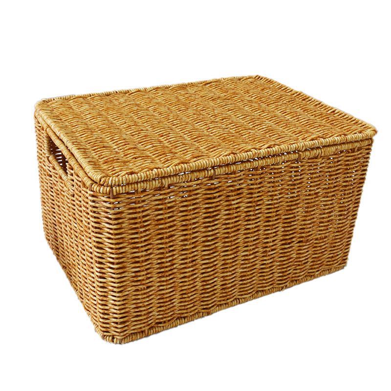 Rattan Storage Basket with Lid – Handwoven Home Organiser