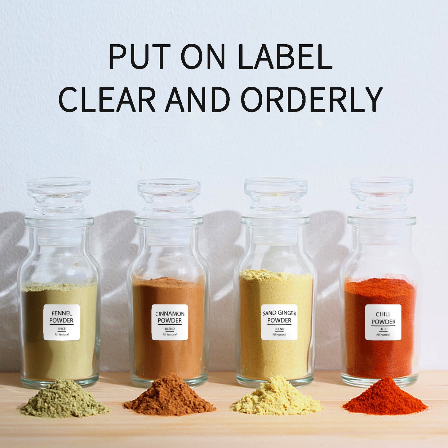 Waterproof Food Pantry Labels – Oil-Proof Kitchen Organisation Stickers