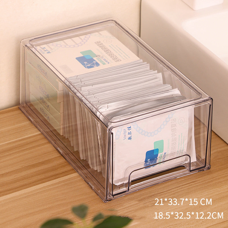 Acrylic Desk Organiser with Drawers – Cosmetic & Mask Storage Rack