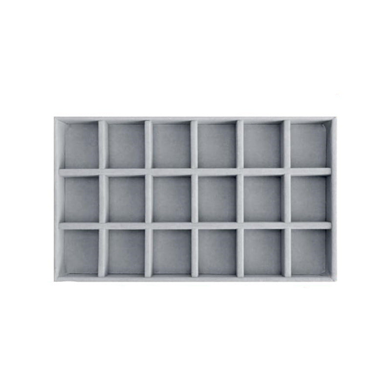 Flocked Jewellery Drawer Organiser – Velvet-Lined Compartment Tray